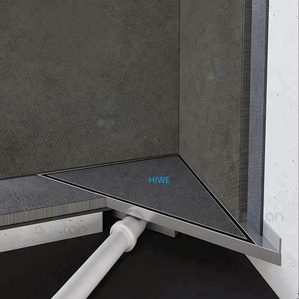 stainless steel triangle shower drain HWT103